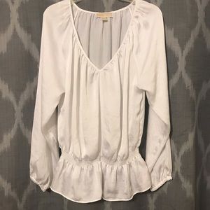 Michael Kors White Long Sleeve Top